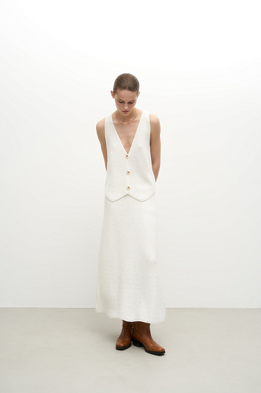 Трикотажная юбка макси из шерсти