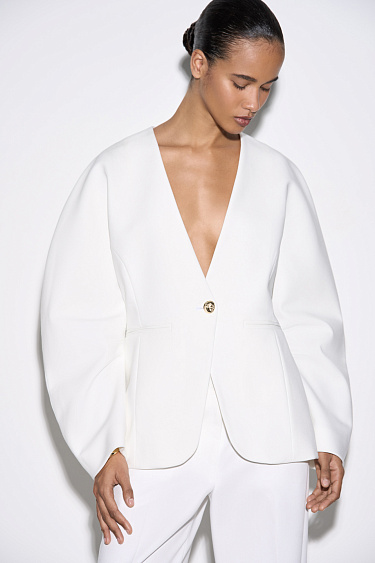 Жакет из вискозы с объемными рукавами 