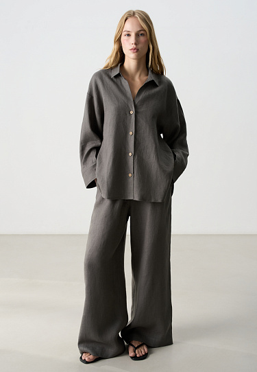 Свободная рубашка из 100% льна