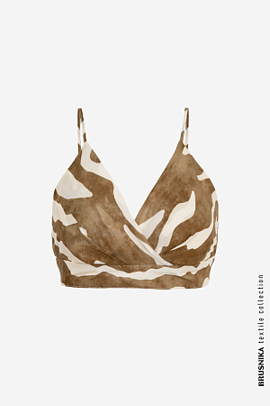 молочный Топ из 100% хлопка с имитацией запаха и принтом "Абстракция". 