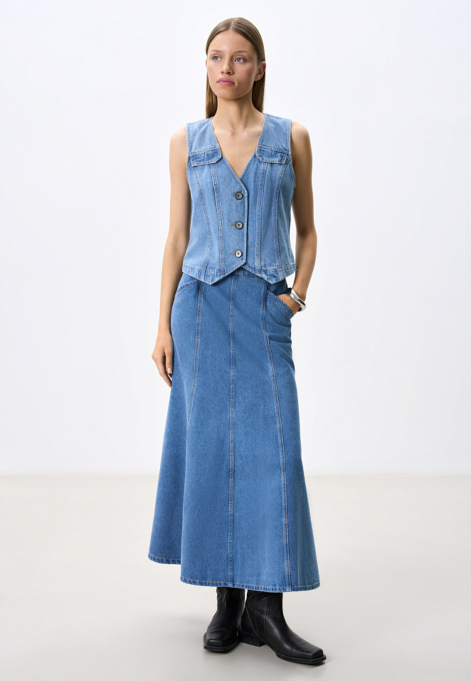 Юбка миди из 100% хлопка