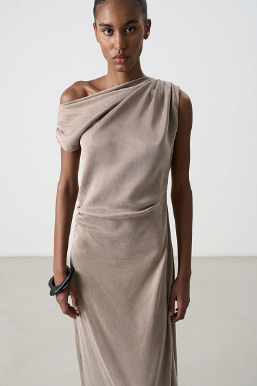 Платье из купры длины макси