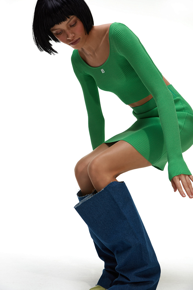 Юбка мини из вискозы