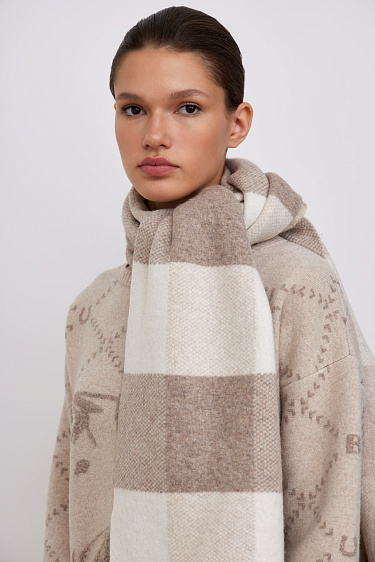 Палантин в клетку