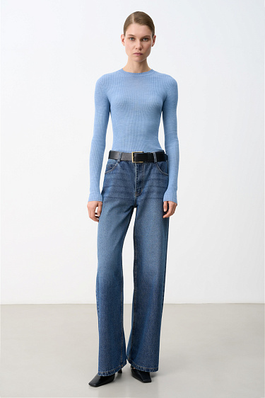 Цельновязанная водолазка из шерсти