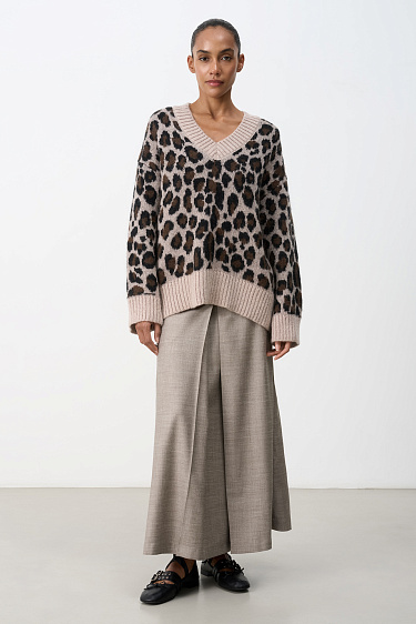 Трикотажный джемпер с жаккардом