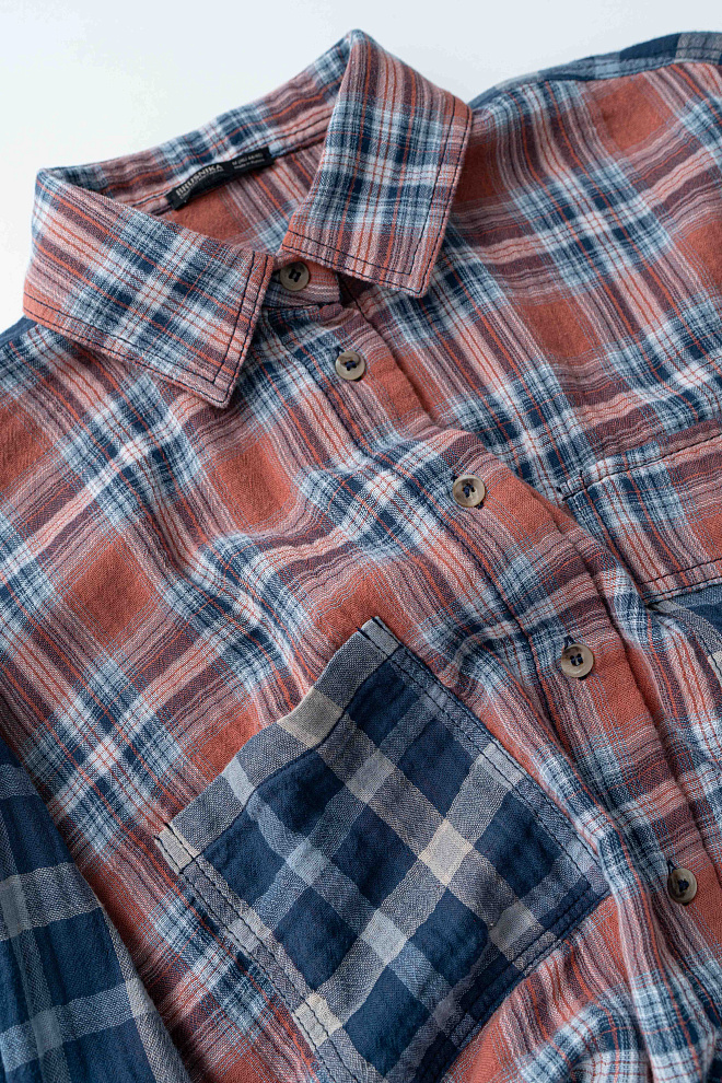 Рубашка в клетку из 100% хлопка