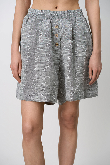 Шорты из текстурного льна