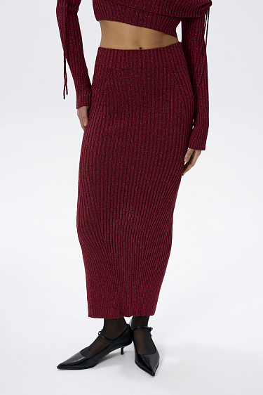 Юбка миди с люрексом
