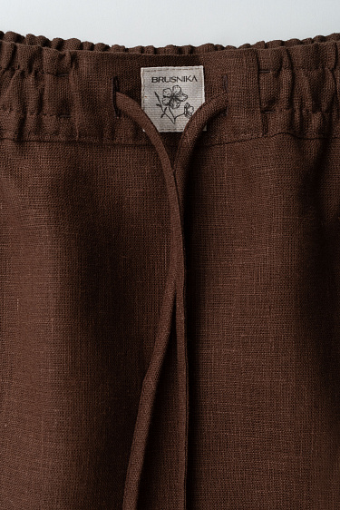 Юбка мини из 100% льна