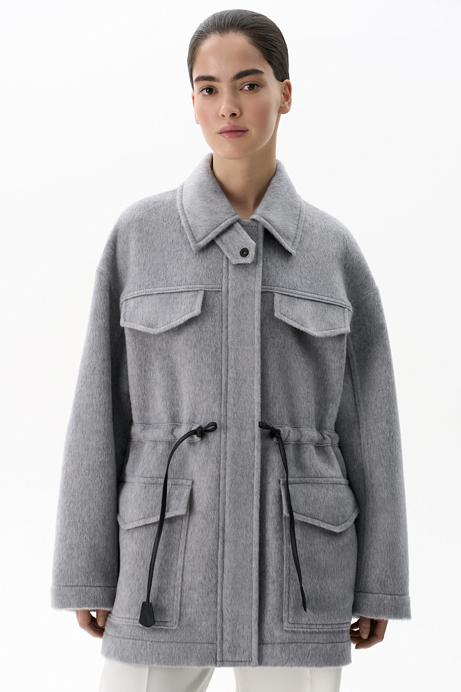 Куртка из 100% шерсти на кулиске