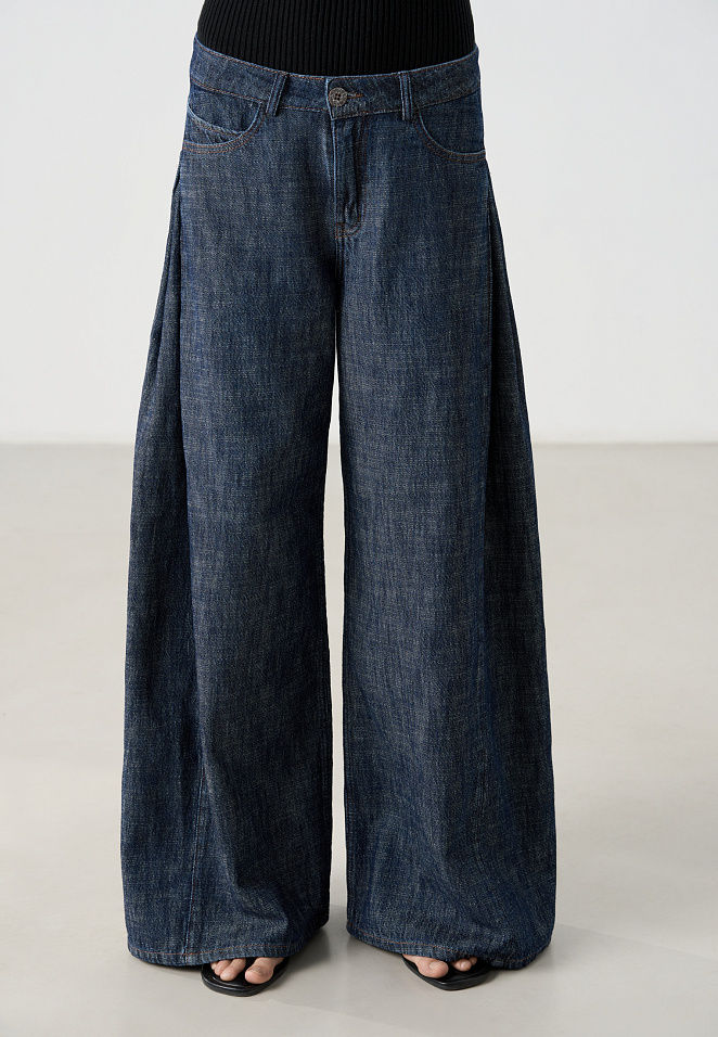 Широкие джинсы из 100% хлопка