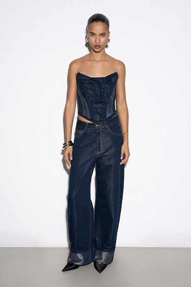 Джинсы с люрексом