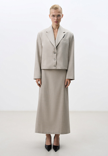 Юбка макси из шерсти