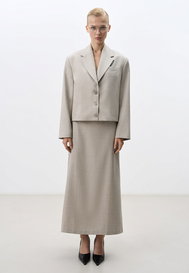 Юбка макси из шерсти