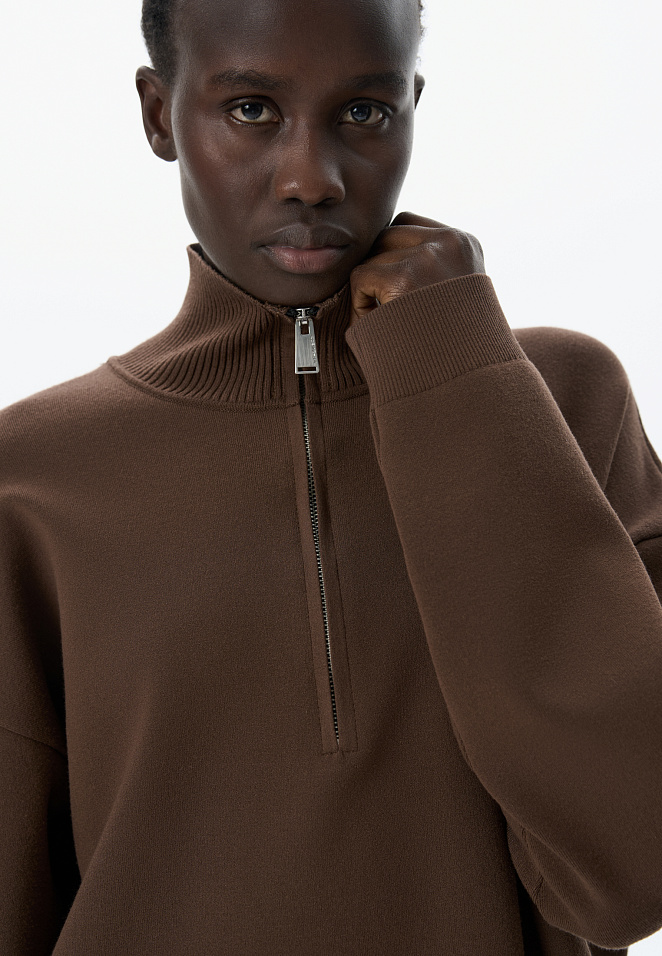 Трикотажный джемпер на молнии