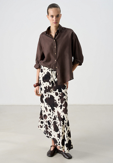 Принтованная юбка из 100% вискозы