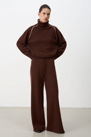 Трикотажные брюки из кашемира и шерсти