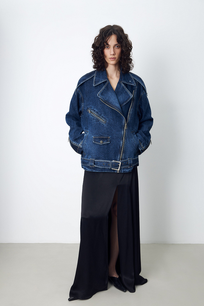 Джинсовая куртка-косуха из 100% хлопка