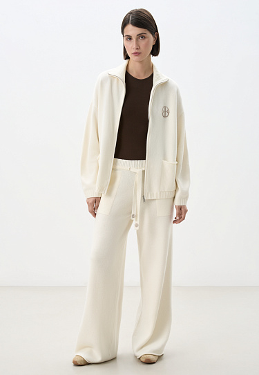 Трикотажные брюки из кашемира и шерсти 