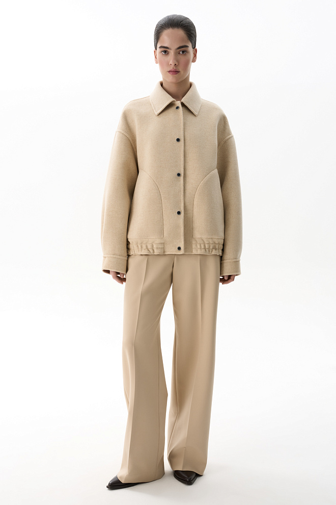 Двусторонний бомбер из 100% шерсти