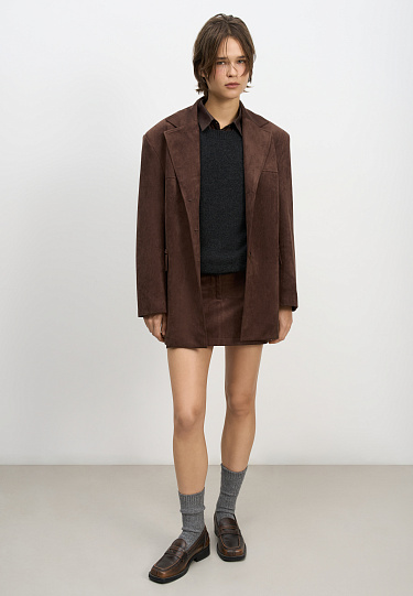 Жакет с отделкой под замшу