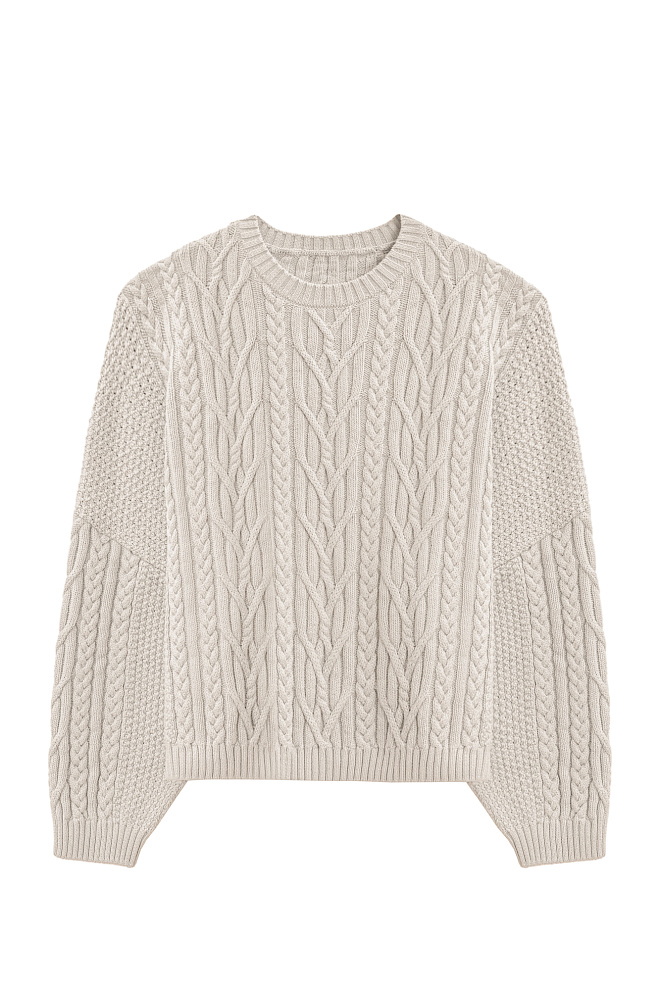 Трикотажный джемпер с косами