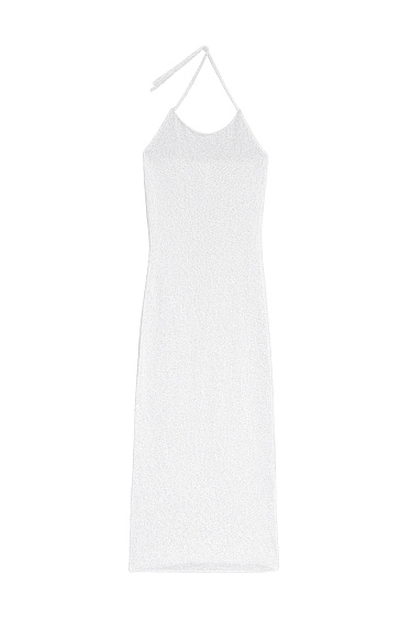 Трикотажное платье с пайетками