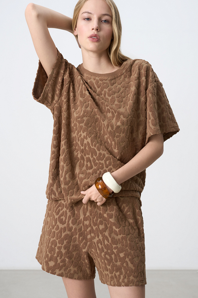 Шорты из махрового трикотажа