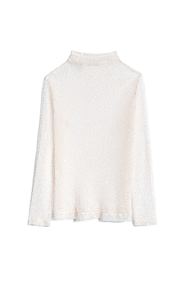 Прозрачный топ с пайетками