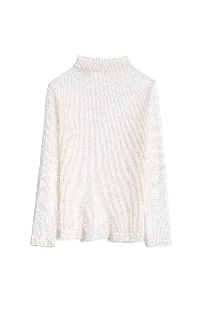 Прозрачный топ с пайетками