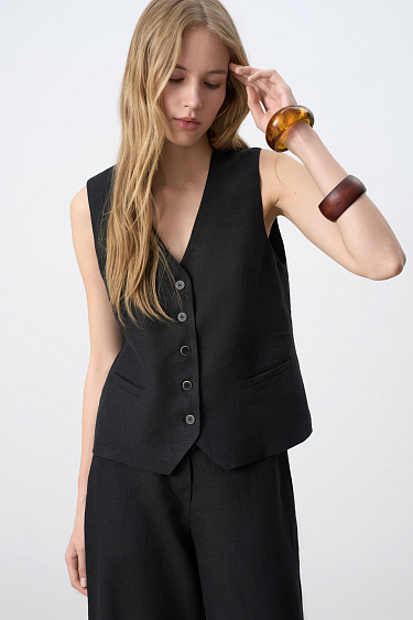 Классический жилет из 100% льна