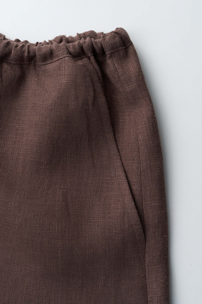 Льняные шорты с кулиской