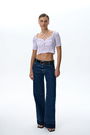 Ажурный топ в стиле пэчворк