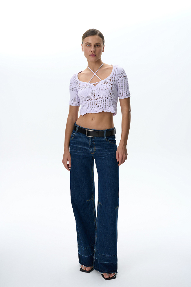 Ажурный топ в стиле пэчворк