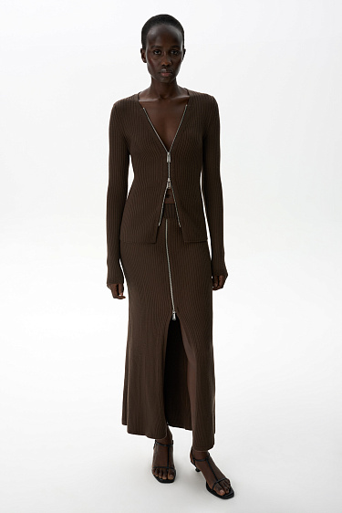 Трикотажный кардиган на молнии