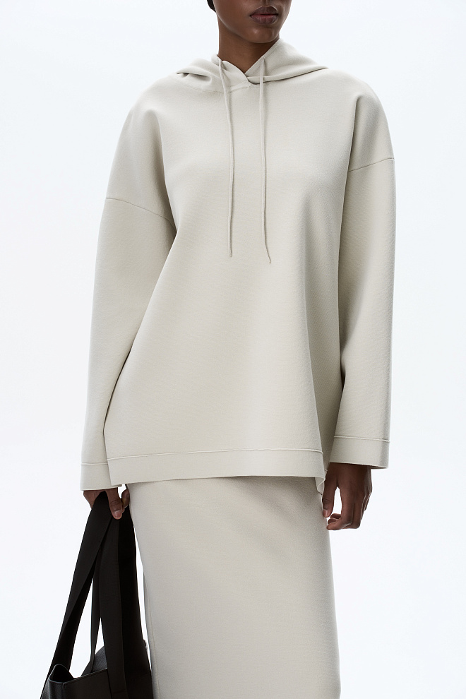 Худи с капюшоном из вискозы 
