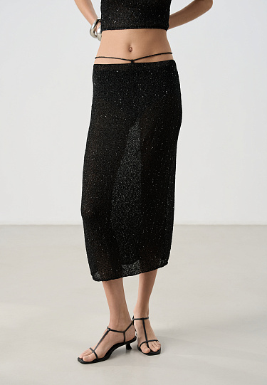 Юбка миди с пайетками