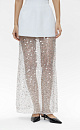 Юбка длины макси, расшитая пайетками и цветным бисером. Модель прямого кроя, с застежкой на&nbsp;&nbsp;молнию. Изделие выполнены без подкладки. 