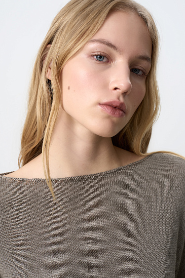 Трикотажный джемпер из 100% льна