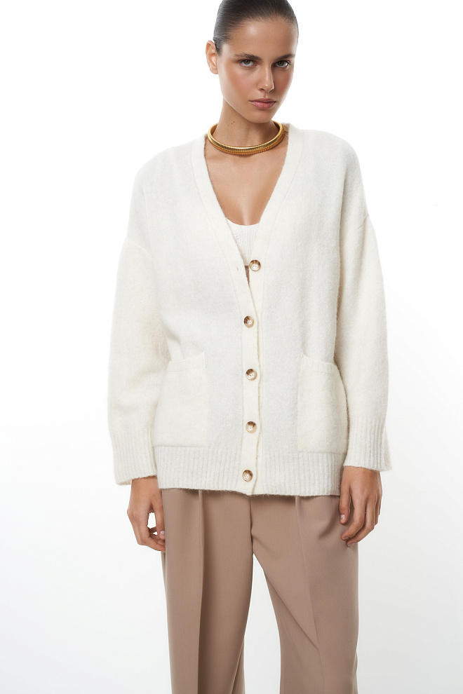 Кардиган из шерсти альпака