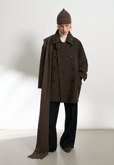 Двубортное пальто 