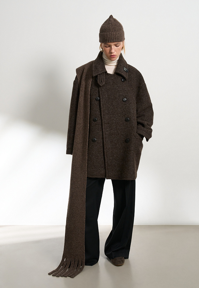 Двубортное пальто 