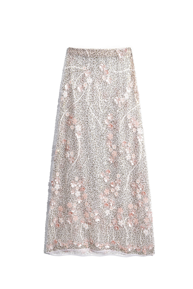 Юбка макси с цветочным орнаментом