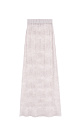 Ажурная юбка длины макси из шерсти беби альпака и супер кид мохера. Модель с эластичным поясом. Низ изделия декорирован кружевной каймой. Без подкладки.