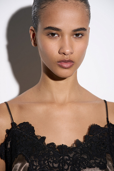 Атласный топ в горох