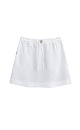 Юбка длины мини из 100% льна. Модель А-силуэта, с широким эластичным поясом на кулиске. Изделие декорировано&nbsp;&nbsp;брендированным ярлыком. 