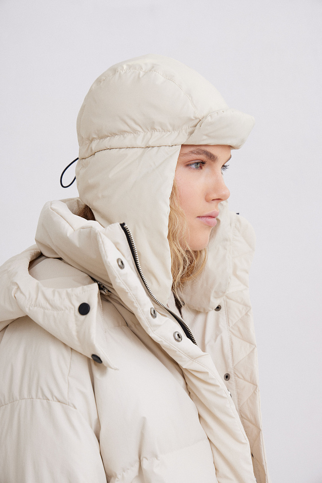 Шапка-ушанка на пуху