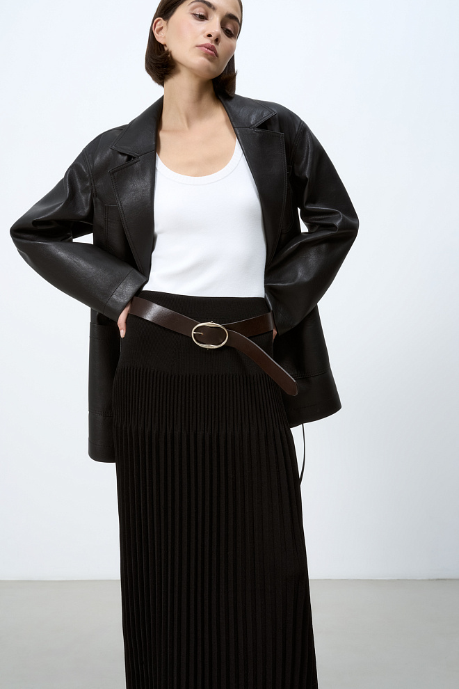 Юбка плиссе длины миди 