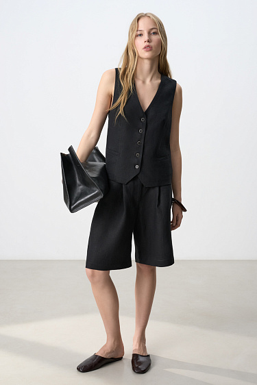 Классический жилет из 100% льна